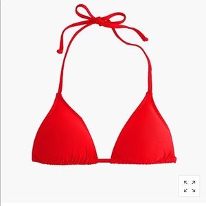 J Crew Red Triangle Bikini Top